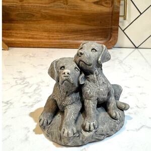 handcrafted puppy dog sculpture figurine made from Mount St. Helens volcanic ash